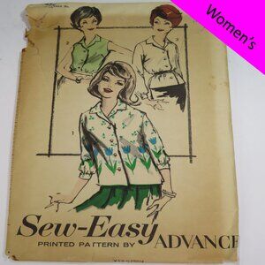 Advance 2868 sewing pattern Blouse Shirt size 14